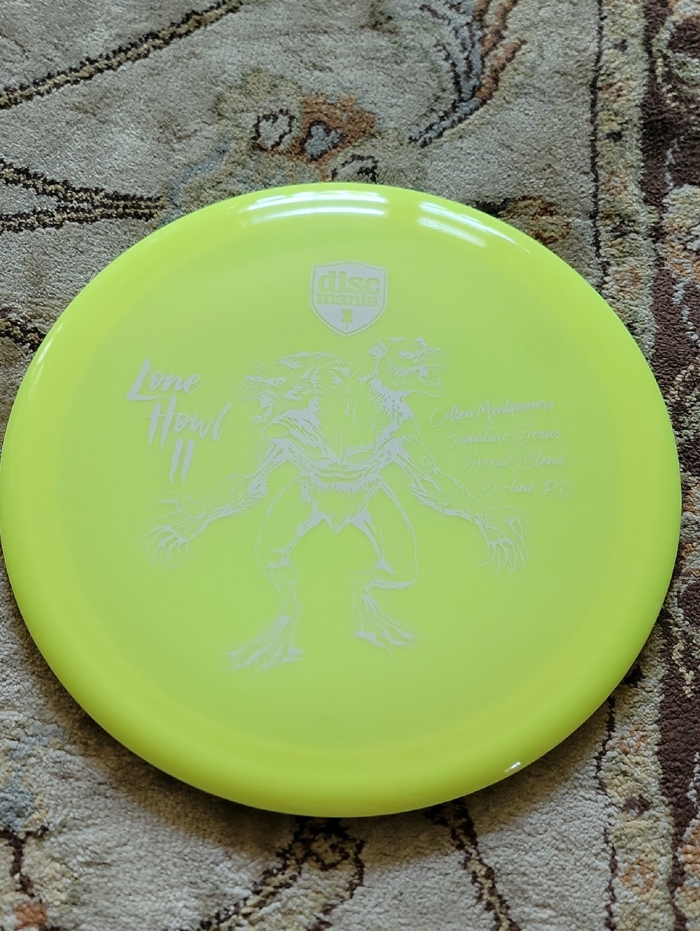 Discmania 'Lone Howl II' Yellow Disc Golf PD Driver LE Innova Made OOP Signature